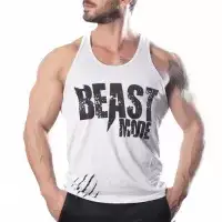 Beast Mode Tank Top Atlet Beyaz