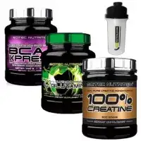 Scitec 3'lü Set(Glutamin 600 gr, BCAA 500 gr, Kreatin 500 gr)