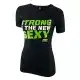 MusclePharm Kadın T Shirt 'Strong is The New Sexy' Siyah ve Yeşil
