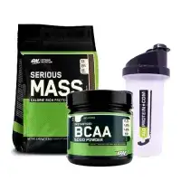 Optimum Serious Mass 5450 Gr + Glutamine Powder 630 Gram + Shaker Kombinasyonu