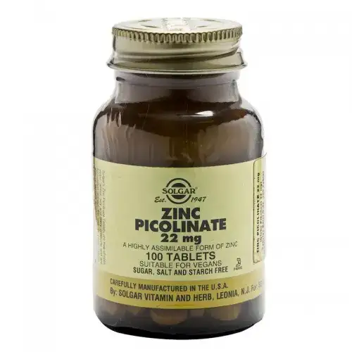 Solgar Zinc Picolinate 22 mg 100 Tablet