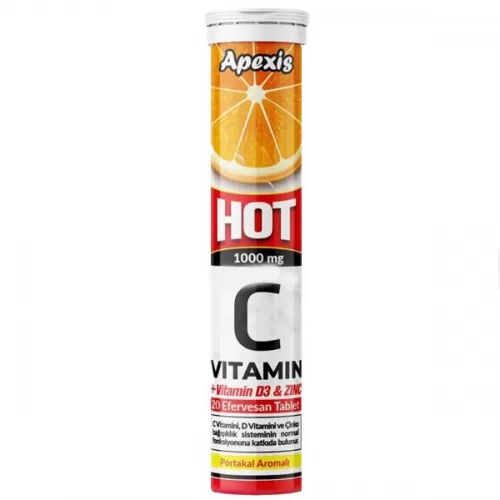 Apexis Vitamin C+ Çinko Hot Efervesan Tablet 20'li