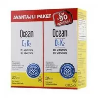 Ocean D3K2 Damla 20 ml + 2. %50 İndirimli