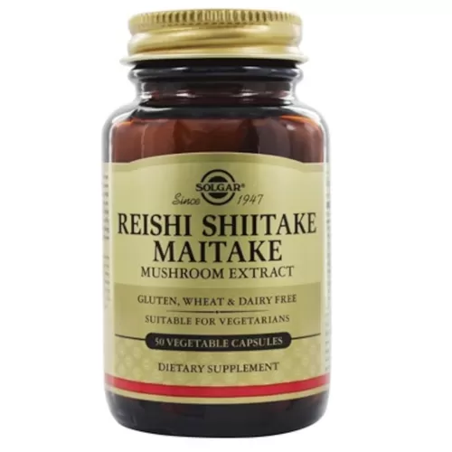 Solgar Reishi Shiitake Maitake Mushroom Extract 50 Kapsül